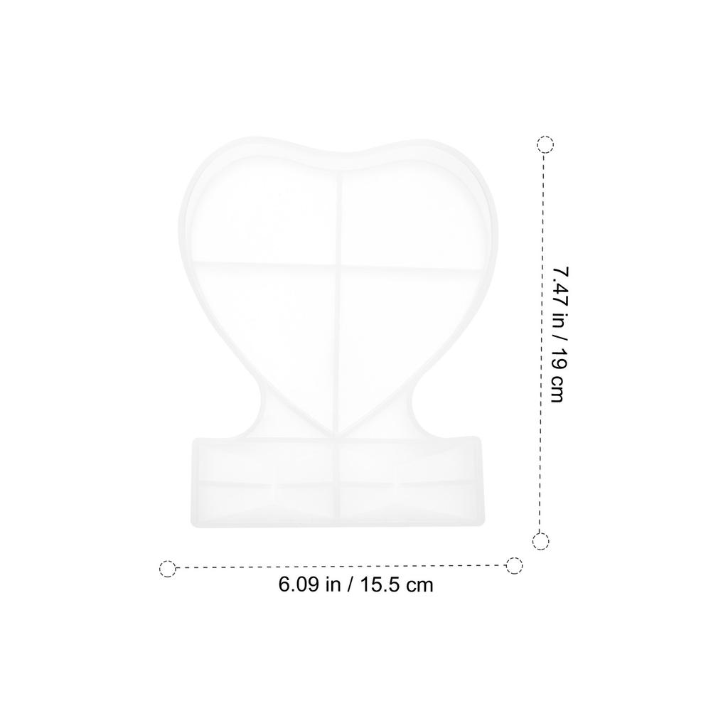 1Pcs Tear Resistant Silicone Photo Frame Mold Heart Shape for Epoxy Resin DIY Crafting Romantic Picture Frame Making