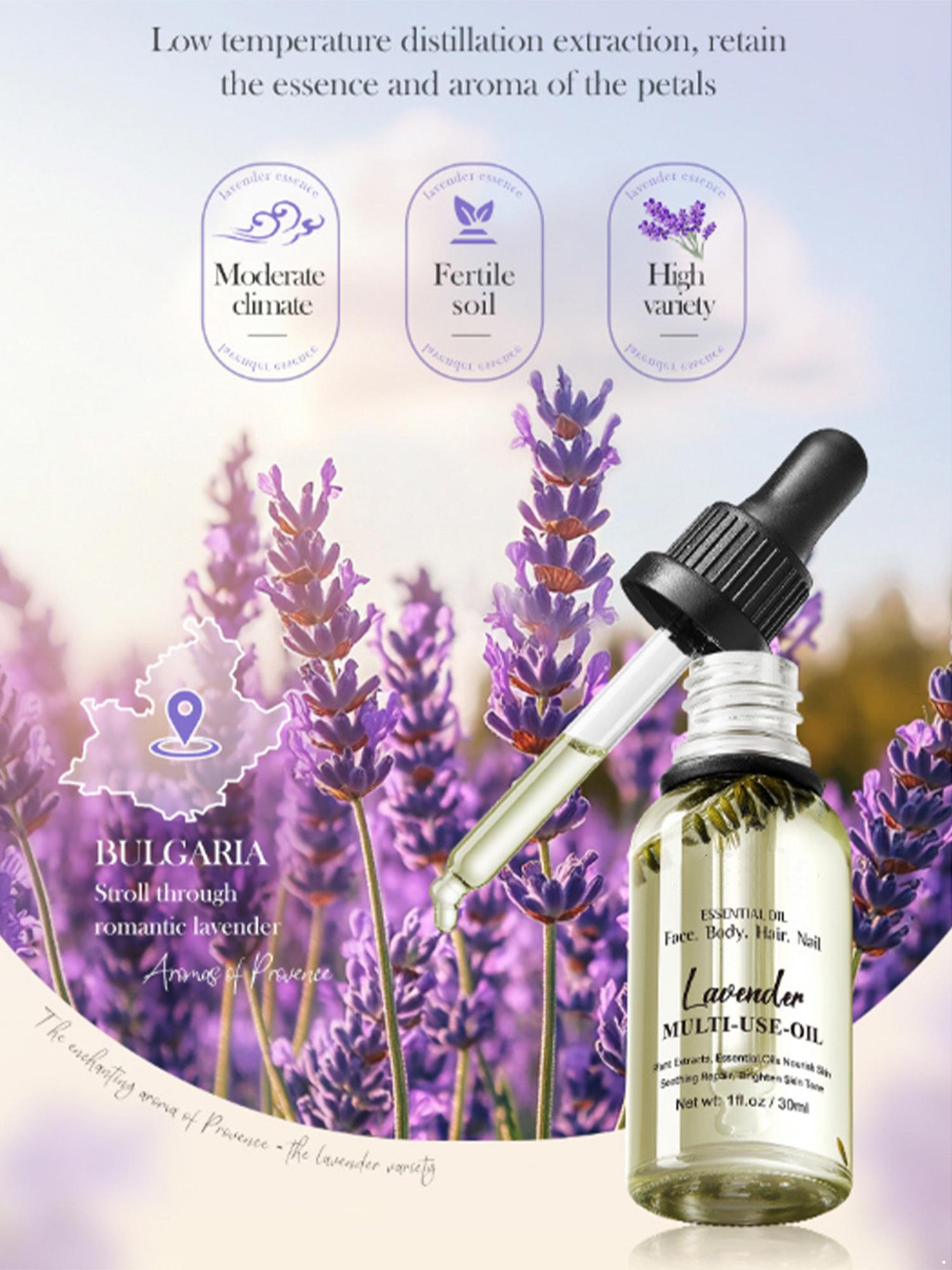 

30ml Lavender Massage Oil for Whole Body – 1 Pc Skin Moisturizer, Nourishing Dry Skin Formula One Size