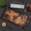 1PZ Bussola Mappa Tappetino Mouse Grande Durevole Adatto per Scrivanie d'Ufficio, Computer da Gioco. Fondo Antiscivolo P25