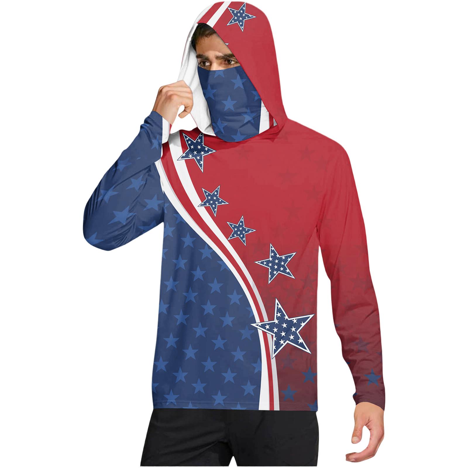 

Men s Casual Hooded Long Sleeve Sunscreen Top XXL