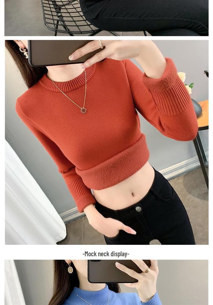 2025 Women's Plus Size Velvet Sweater: Cozy, Thick, Slimming Autumn/Winter Top