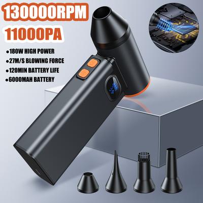 2025 Neu 130000 U/min Staubsauger Bürstenloser Motor Hochgeschwindigkeits-Turbo LED-Anzeige Handheld-Gebläse Leistungsstarker Kabelloser Staubsauger für Auto