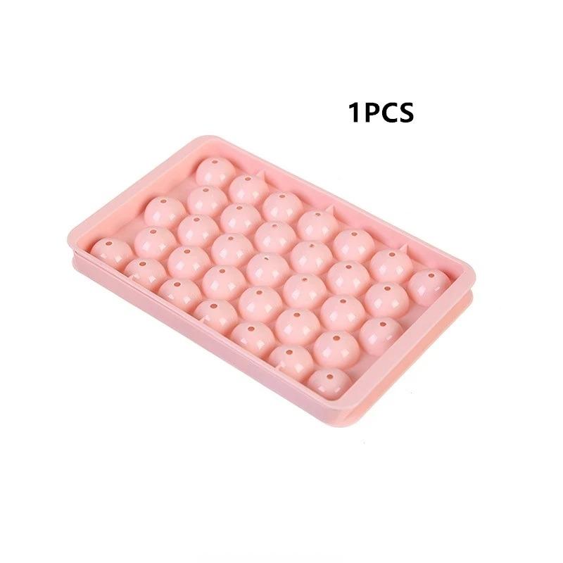 33 Grid Hockey Shape PP Ice Ball Mold, Whiskey Ice Cube Tray Box, Popsicle Lollipop Maker DIY Frozen Kitchen Gadgets Gifts