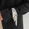 Ladies' Pearl Tassel Bracelet, Multi-layer Chain Tassel Bracelet, Adjustable Stainless Steel Statement Jewelry