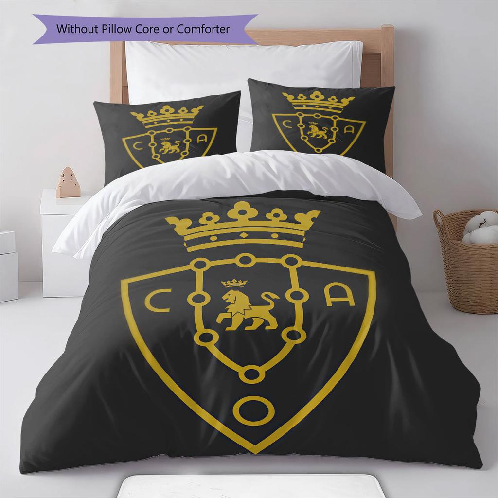 Osasuna Force Bettwäsche Steppdecke Set Bettbezug Kissenbezug Heimdekoration Geburtstagsgeschenk (1 Bettbezug + 2 Kissenbezüge, ohne Füllung)