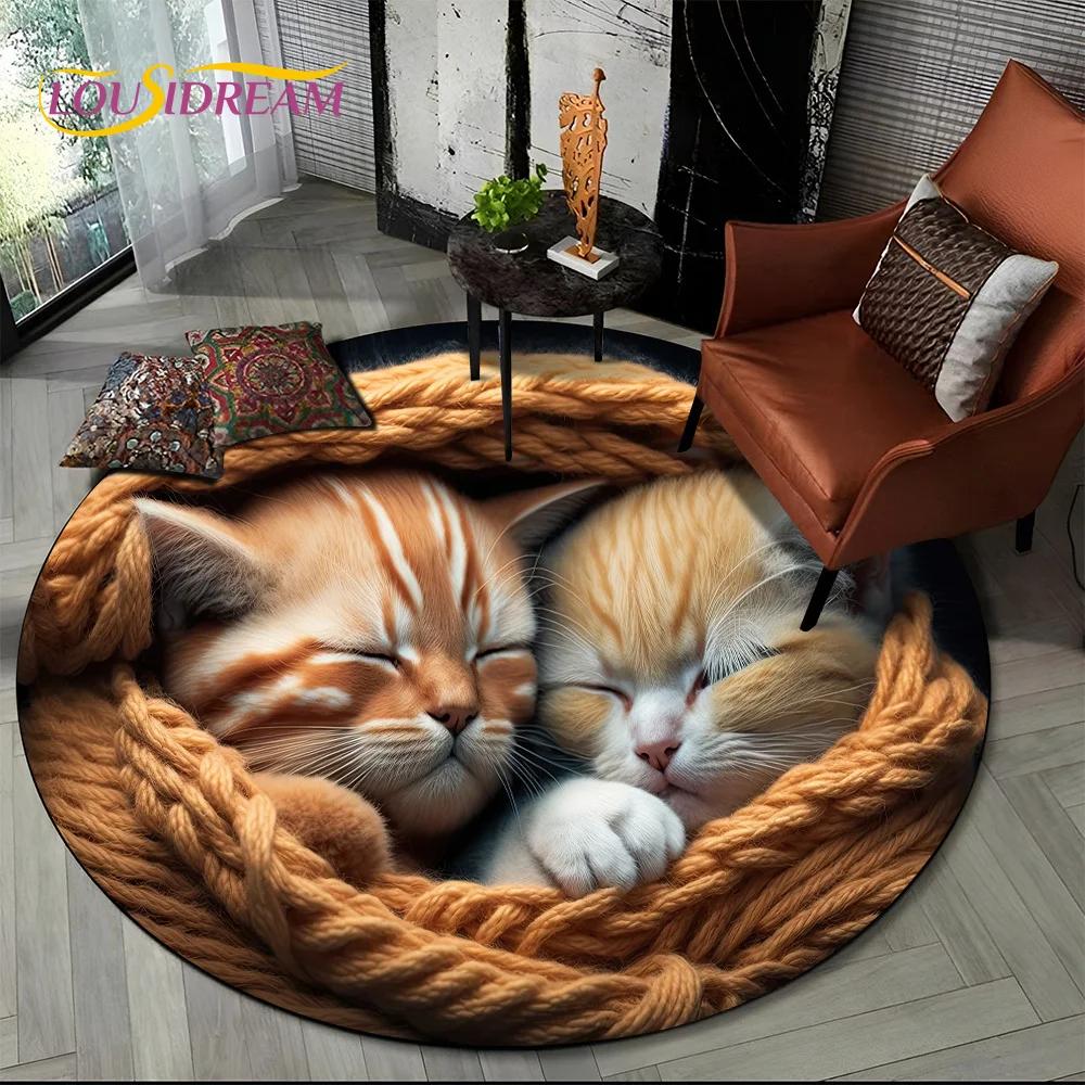 3D Mysteriou Sun Moon Tarot Mandala Magic Round Area Carpet Rug for Living Room Bedroom Kid Playroom Decor,Pet Area Rug Non-slip