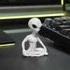 3D Printed Alien Model Funny Yoga Zen Alien Statue For Yoga Room 1 Pc
