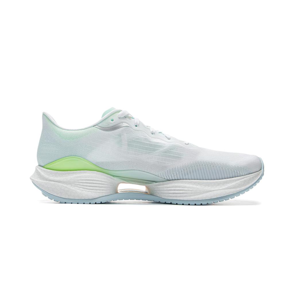 Zapatillas de Correr Li Ning Super Light 22 Caña Baja Larga Distancia Sprint para Hombre Blanco Verde Gris ARBV001-22