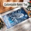 Birds Theme Crystal Velvet Floor Rug Personalized Custom Name Text Warm Carpet Home Decoration