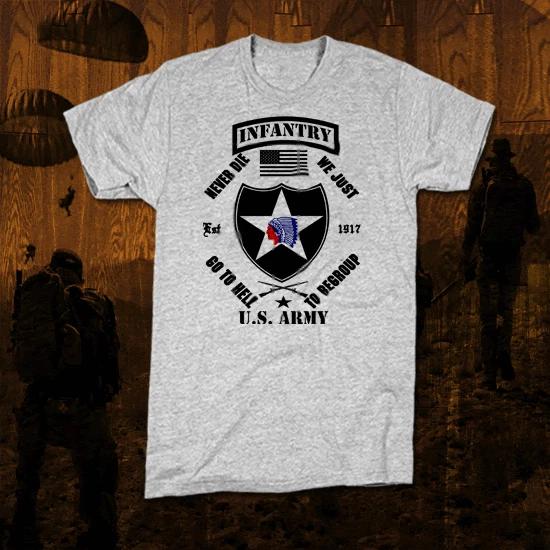 Army infantry t-shirt 11 Bravo Iraq Afghan War Combat Veteran USA Never Die! 2XL