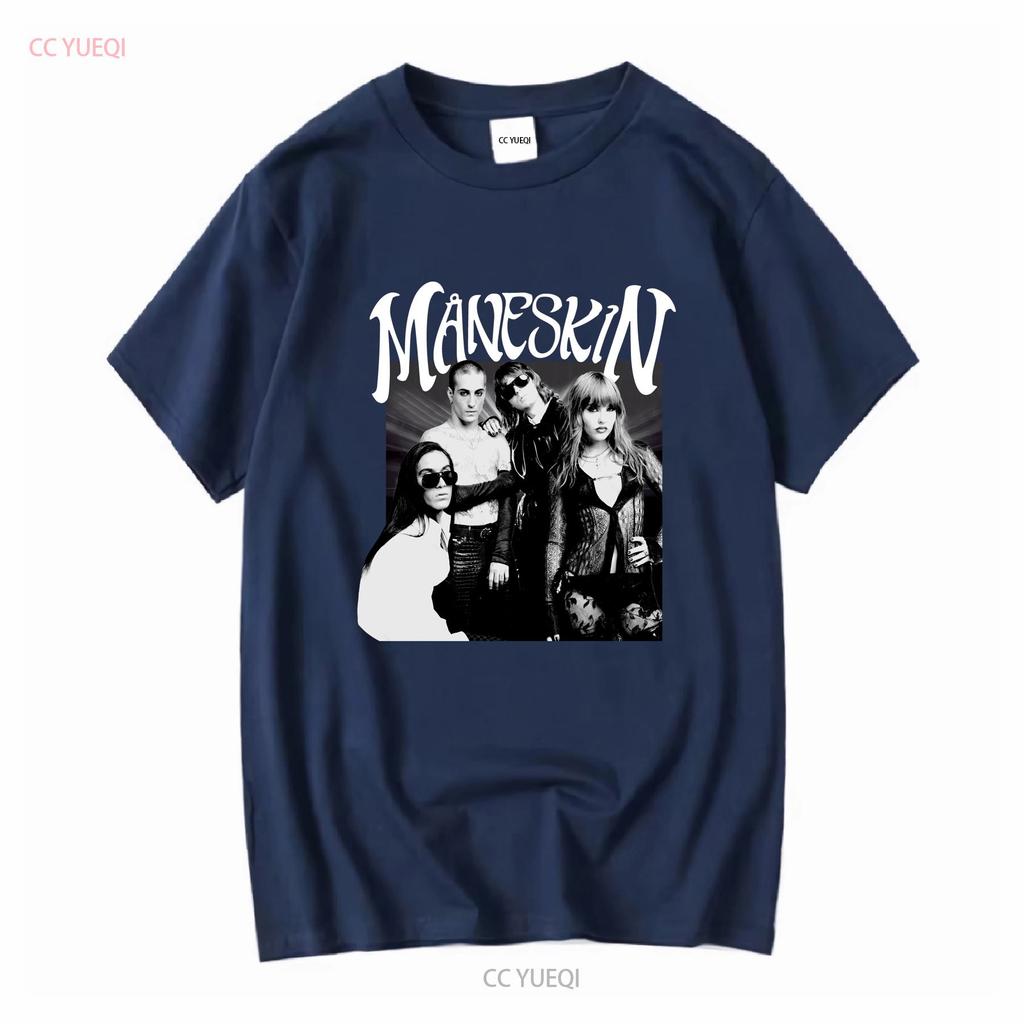 Måneskin T Shirt Vintage Maneskin Tour 2023 AN28399 Long Sleeves Vintage Washed Casual Breathable Unisex Graphic Fashion