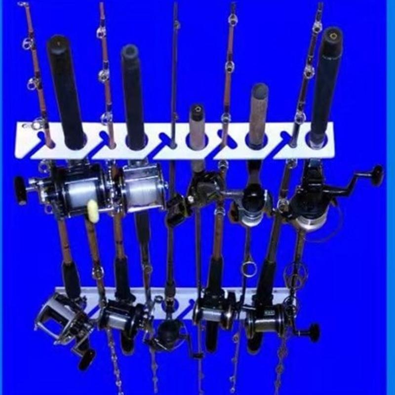 10-Ruten Angelrutenhalter Aufbewahrungsständer Horizontaler Rutenständer Angelteil