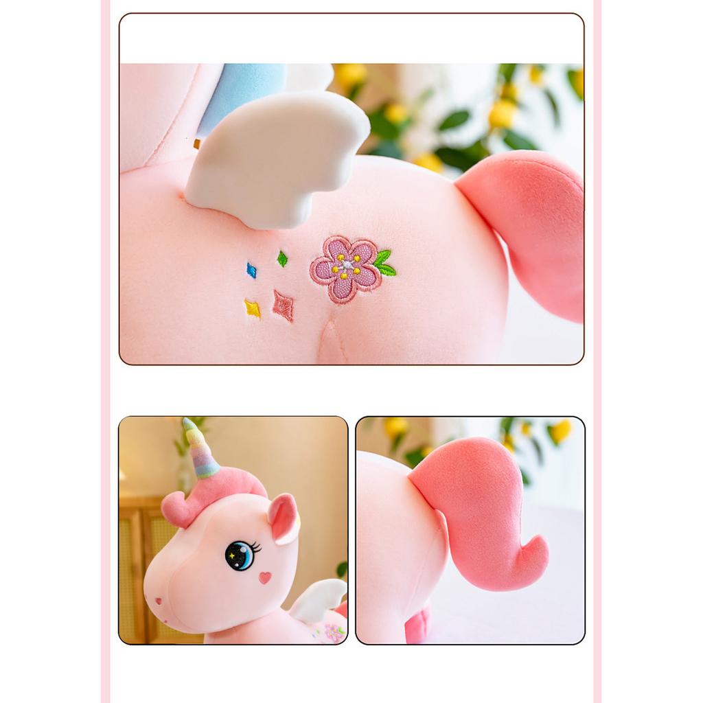 Stuffed Toys Plush Plush Hugging With Rainbow Horn-Wings Gifts For Children Babies Birthday