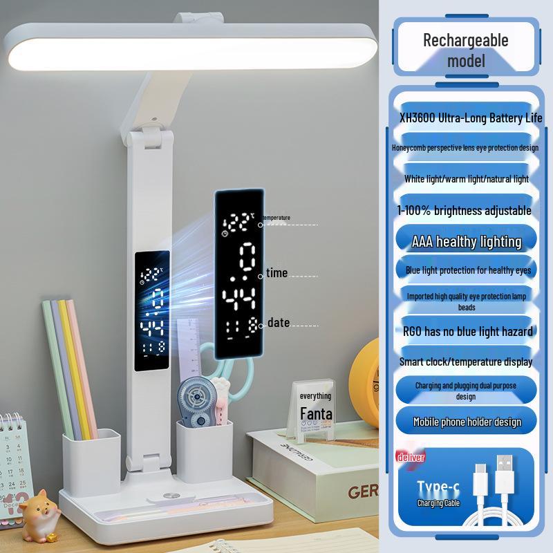 Rechargeable Dual-Use Eye-Protection Smart Desk Lamp for Students