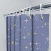 Blue Shower Curtain With Pastel Stars For Bathroom Decor Waterproof Fabric Custom Size Available