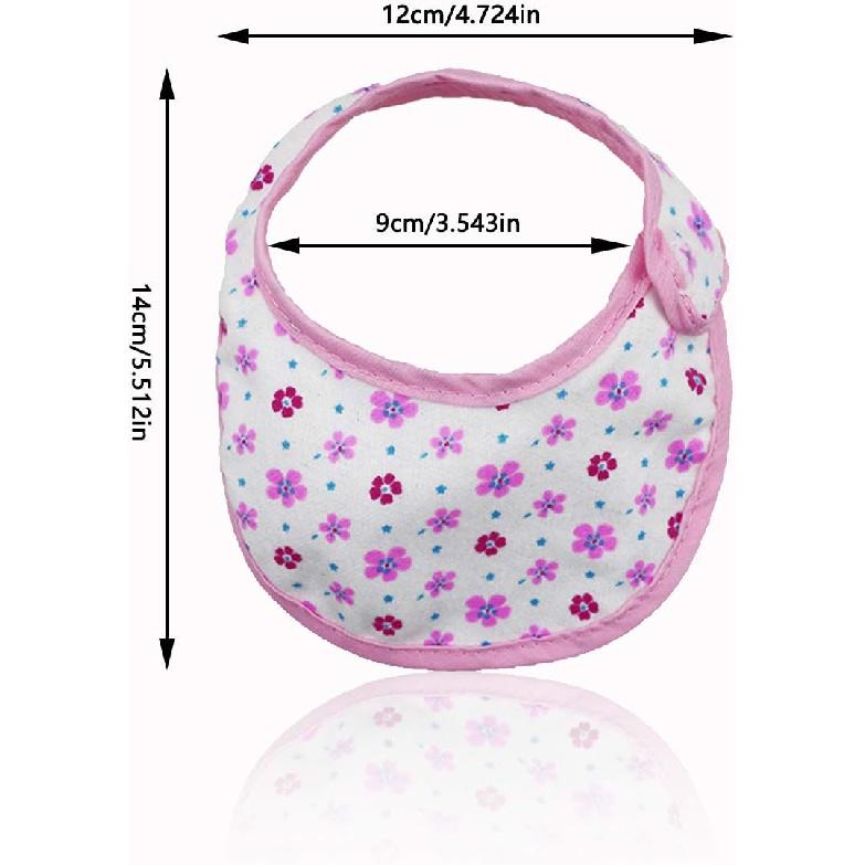 DC-BEAUTIFUL 4 Pcs Diapers, Underwear and 2 Pcs Bibs for 14-18 Inch Baby Dolls, Suitable for Infant Baby Girls Boys