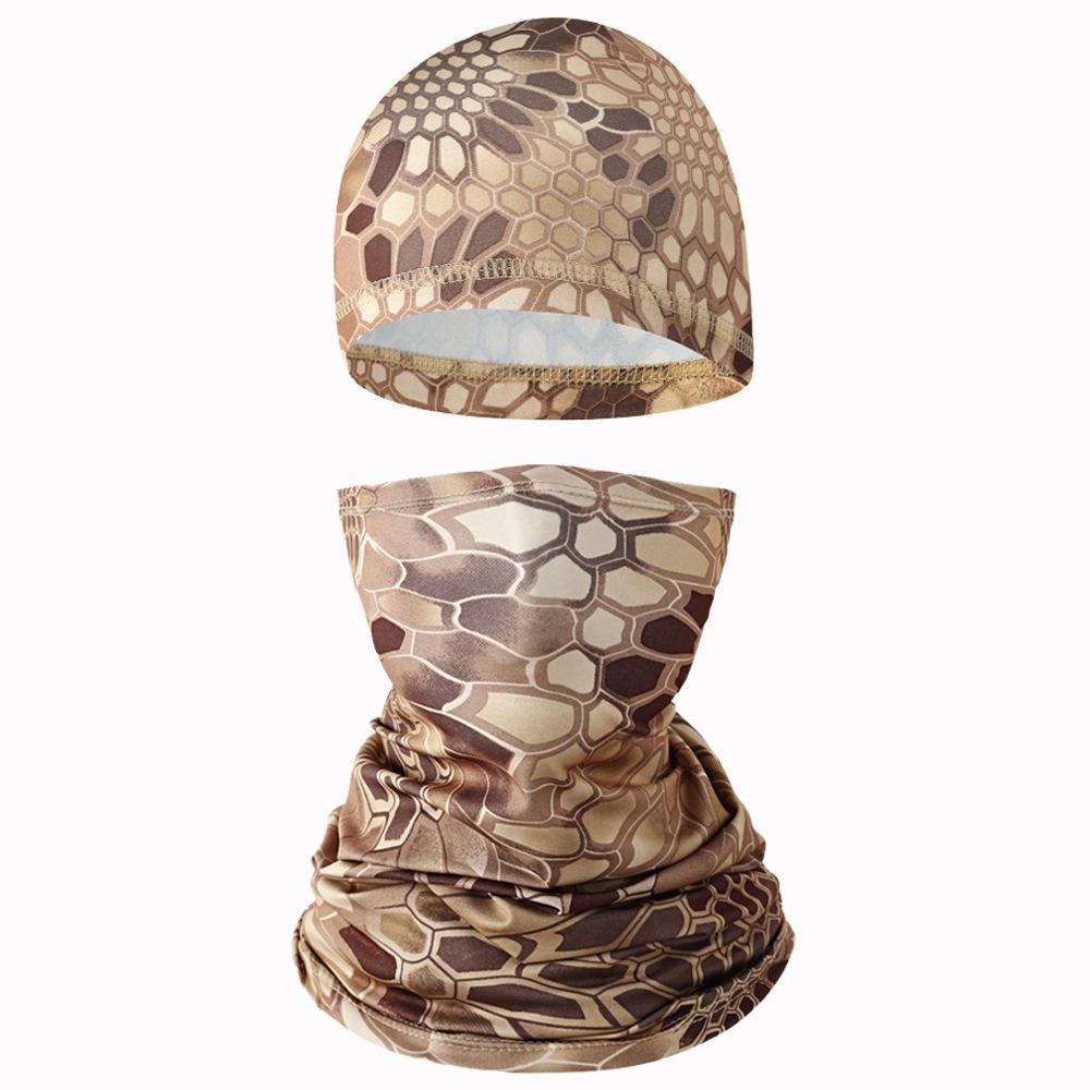 Breathable Summer Sun Protection Cycling Skull Cap & Multifunctional Ice Silk Headscarf