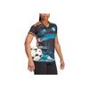 Adidas Argentina Womens Away V-Neck Short Sleeve Football Shirt Women Tops Black HT4228