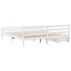 Solid Wood Bed without Mattress White 200x200 cm Pine Wood