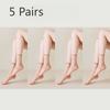 5 Pairs of Silk Stockings, Women's Short Socks, Summer Thin, Anti-hooking Thread, High-elasticity, Non-falling Heels, Mid-calf Socks, Crystal Socks