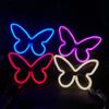 Butterfly LED Neon Sign Light, Battery Operated Novelty Neon Mini Night Light Room Birthday Home Wall Decoration Atmosphere