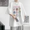 Unisexs Cotton Tshirts White Unisexs 5XL Oversized T Shirt Summer Casual Wear Anime Letter Print Tee Shirts for Unisex Male Clothes