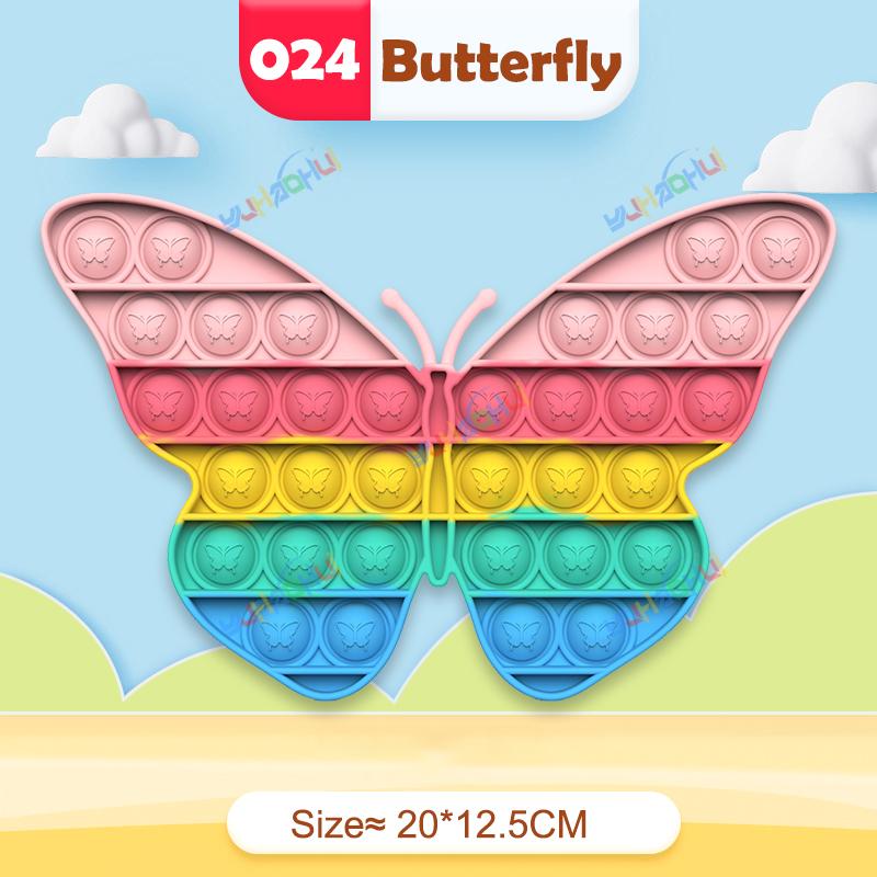 Rainbow Pop Push Bubblle Fidget Anti Stress Relief Toys for Adult Children Special Needs Sensory Toys Interactive Toys for Kids