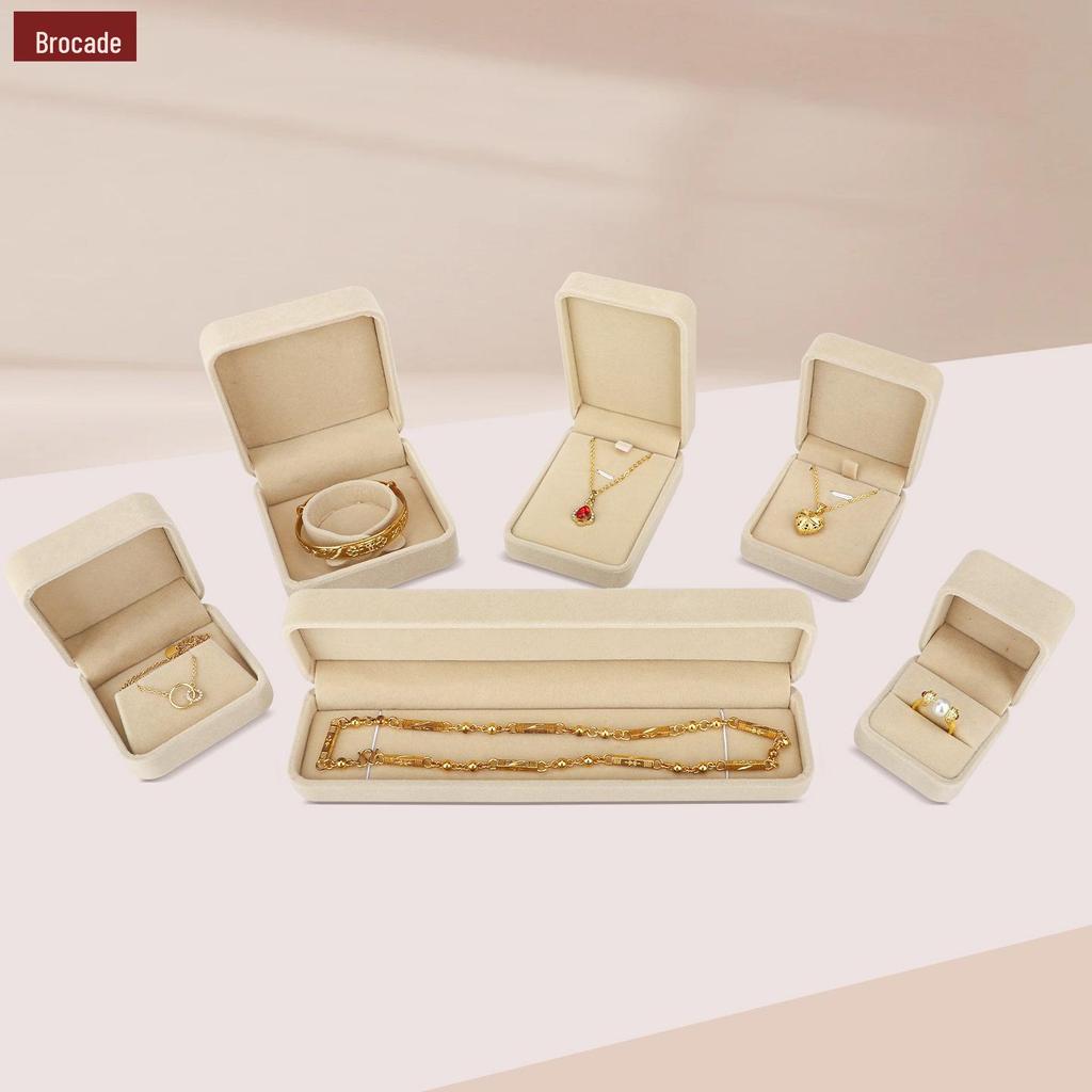 Velvet Jewelry Box Set for Rings, Pendants, Bracelets & Necklaces with Logo Option