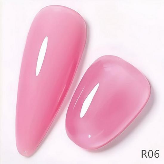 2-in-1 Nude Transparent Gel Nail Polish: Base & Top Coat