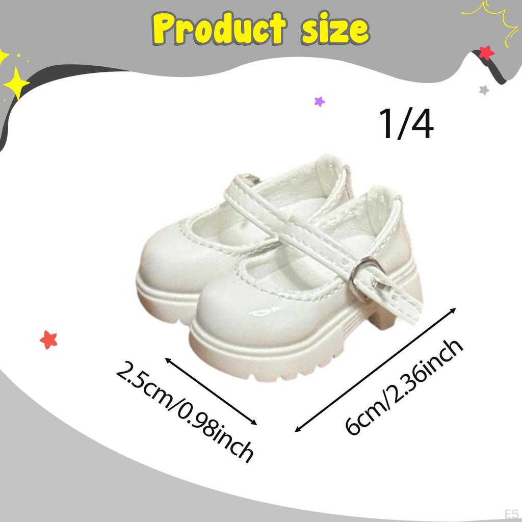 1 Pair of High Heels for Dolls, Chunky Shoes, Miniature PVC Fashion Accessories, Suitable