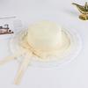 Women's Retro British Style Sun Hat with Rhinestone Letter & Leather Belt