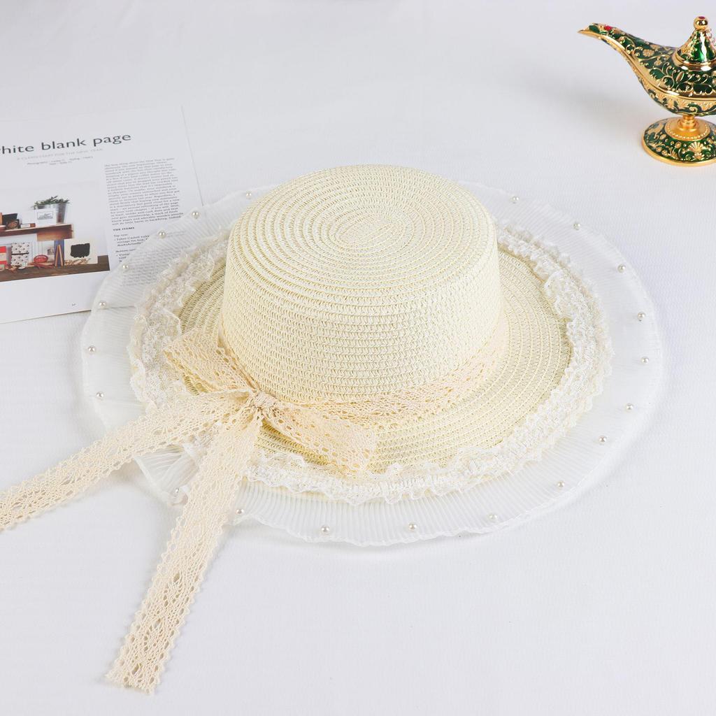 Women's Retro British Style Sun Hat with Rhinestone Letter & Leather Belt