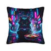 Gamer Cat Pillow Cover Soft Cushion Cover Cute Funny Pillow Case For Living Room Sofa