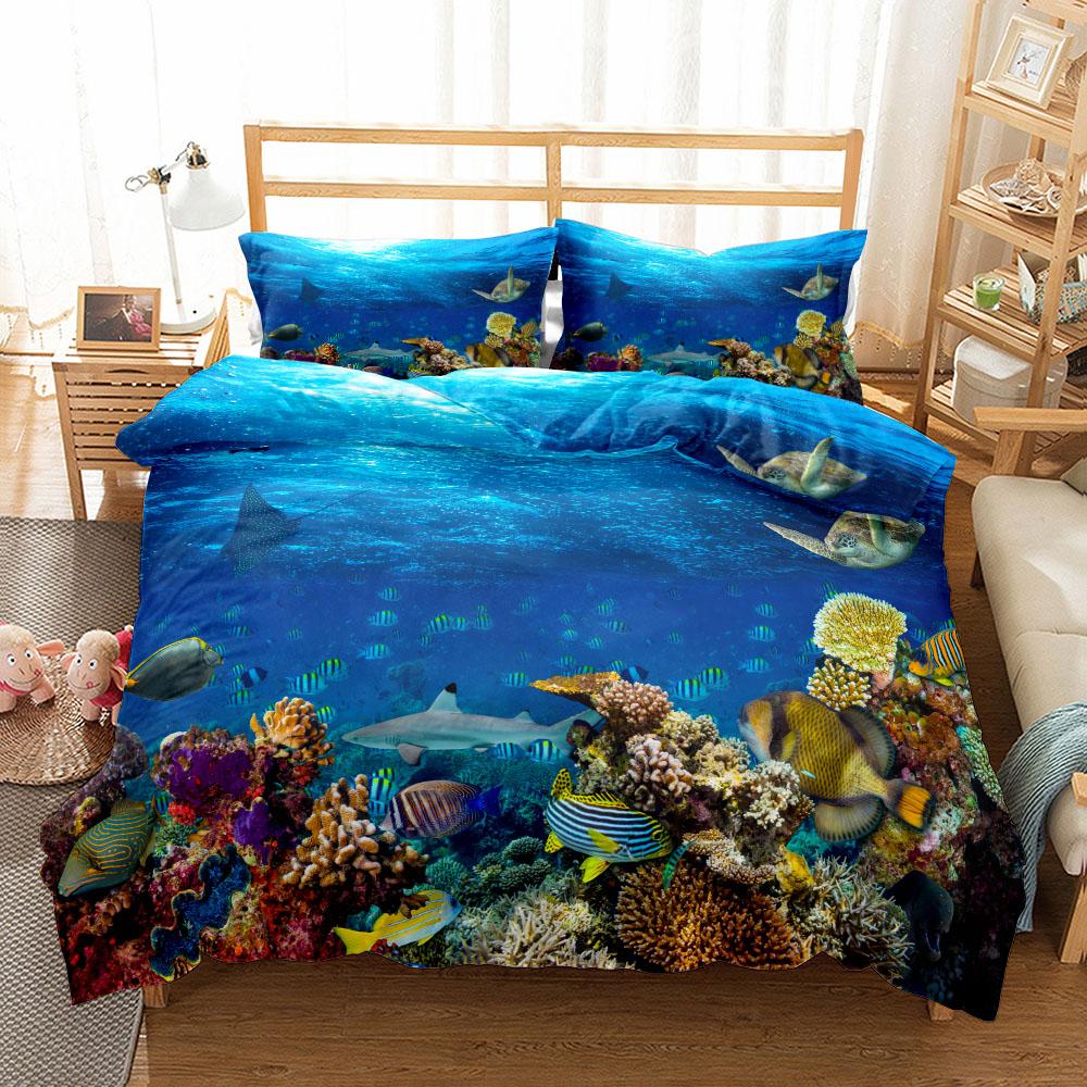 Starfish Seashell Beige Tropical Beach Ocean Duvet Cover Set Single Twin Double Queen King Cal King Size Bed Linen Set