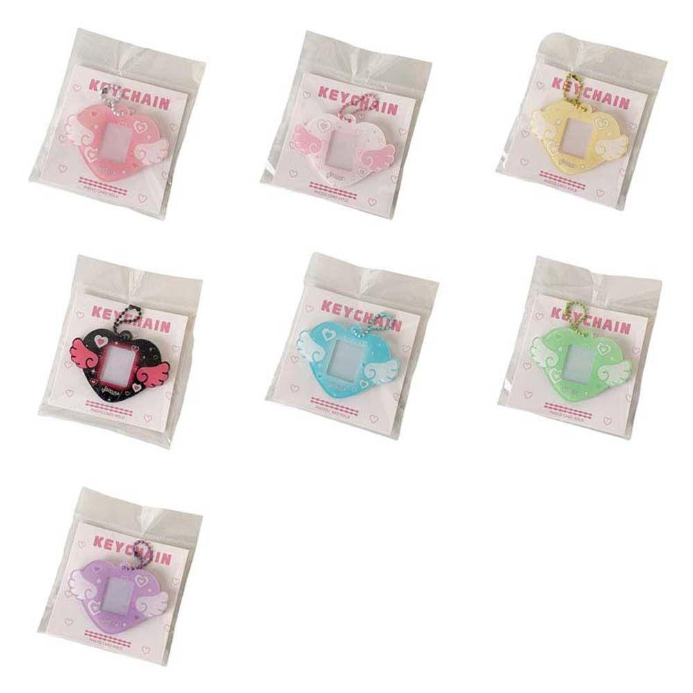 With Keychain Mini Photocard Holder Acrylic Card Cover Hanging Decoration ID Photo Photocard Frame Korean Style