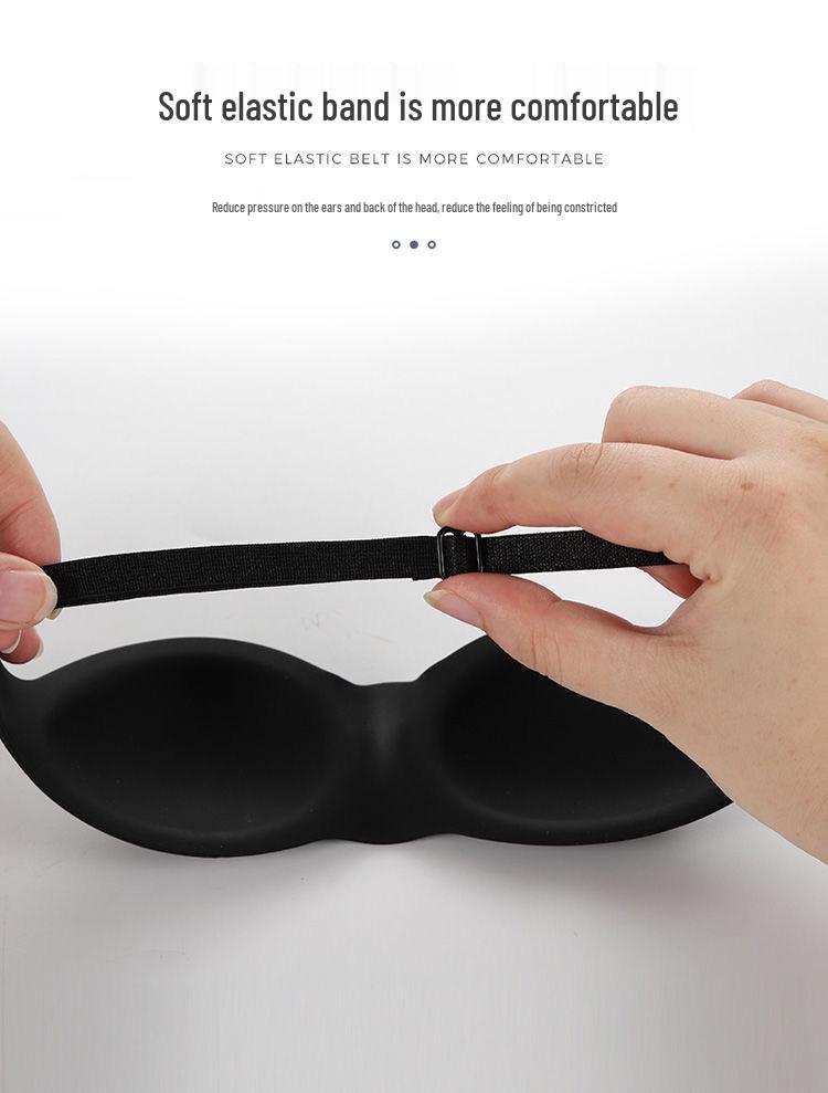 Comfortable 3D Light-Blocking Silicone Eye Mask for Odorless Sleep and Eye Protection