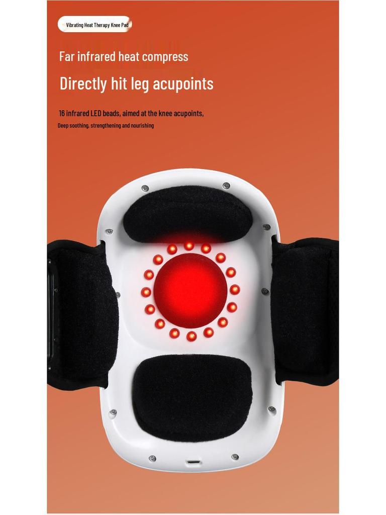 Cross-Border Heated Knee Massager with Red Light Vibration for Cold Legs