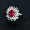 Gica Gema 925 Sterling Silver 9*9mm Zircon Gemstone Wedding Rings For Women Fine Jewelry