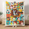 1pc Flannel Throw Blanket, Looney Tunes,Bugs Bunny,Cartoon CharactersPattern Printed Blanket, Warm Cozy Soft Blanket For Couch Bed Sofa Car