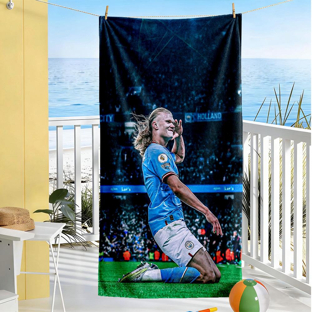 Haaland Beach Towel Super Soft Microfiber Quickdry Fabric Comfortable Lightweight Suitable for Swimming, Gym, Camping, Yoga Vacation