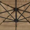 Vidaxl Parasol Ogrodowy Na Stalowym Słupku, Brązowy, 223X223X213 Cm