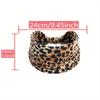 Fashion Leopard Print Headband - Wide Elastic Hair Band for Yoga, Running, Daily Wear - Women's Sporty Hair Accessory