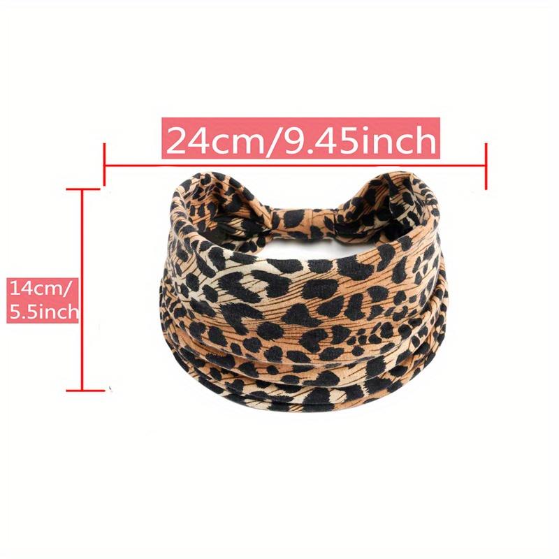 Fashion Leopard Print Headband - Wide Elastic Hair Band for Yoga, Running, Daily Wear - Women's Sporty Hair Accessory