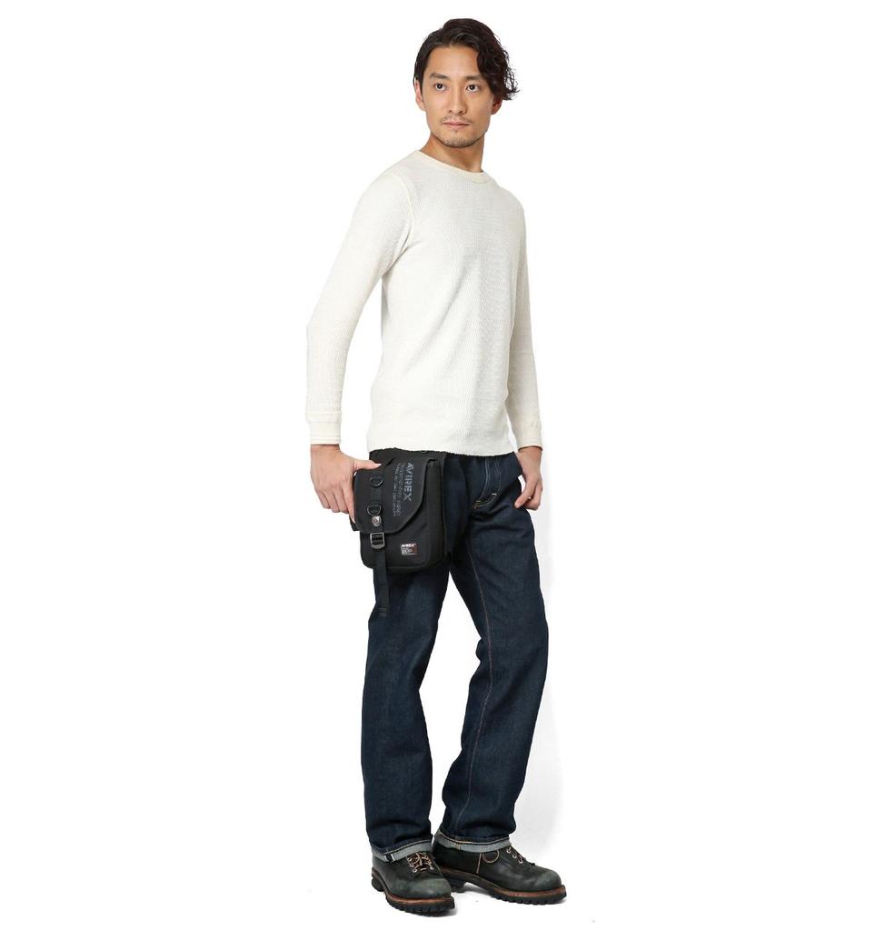 AVIREX EAGLE Bolsa de Perna de Ombro AVX348L 2 Vias & (BEGE (51))