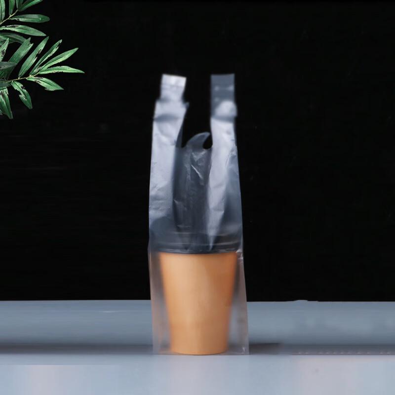 Одноразовые пластиковые пакеты с ручками для напитков