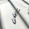 Modeschmuck Silber Halskette Kristall Oval Wassertropfen Anhänger Halskette Schmuck Zubehör für Damen Mädchen