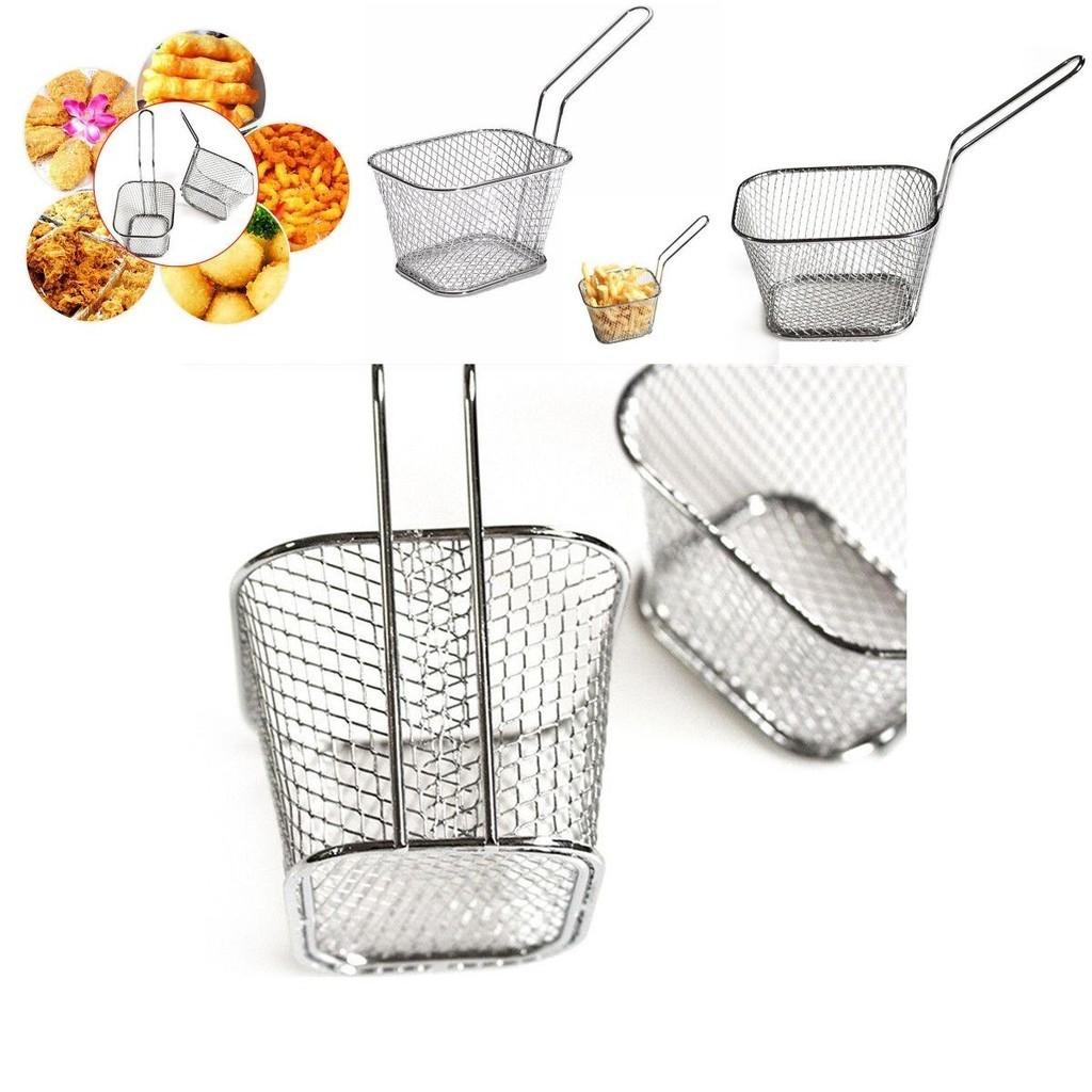 Portable Mini Fryer Mesh Basket For Snacks Deep Fry For Perfectly Crispy Fries Chicken More!