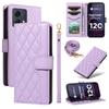 For Motorola Moto G84 5G Case Wallet Rhombus Leather Phone Cover with Shoulder Strap,Wrist Strap