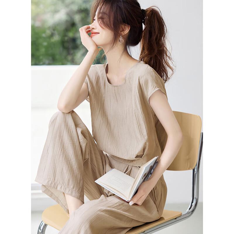 

MoHanYiMei Women s Paris Holiday Relaxed Two-Piece Set XL