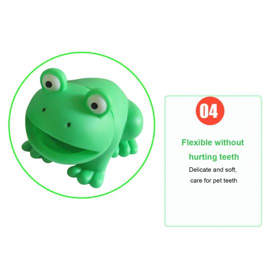 Hundespielzeug, interaktives Hunde-Kauspielzeug mit Geräuscheffekt, Cartoon-Frosch-förmiges Haustier-Zähnereinigungsspielzeug, Heimtierbedarf